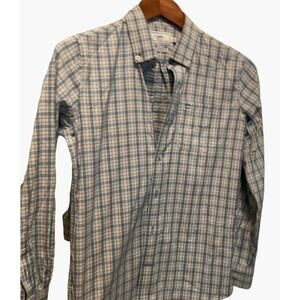 Southern Tide Blue Green White Plaid Intercoastal Button-Down Shirt Boys Size Sm